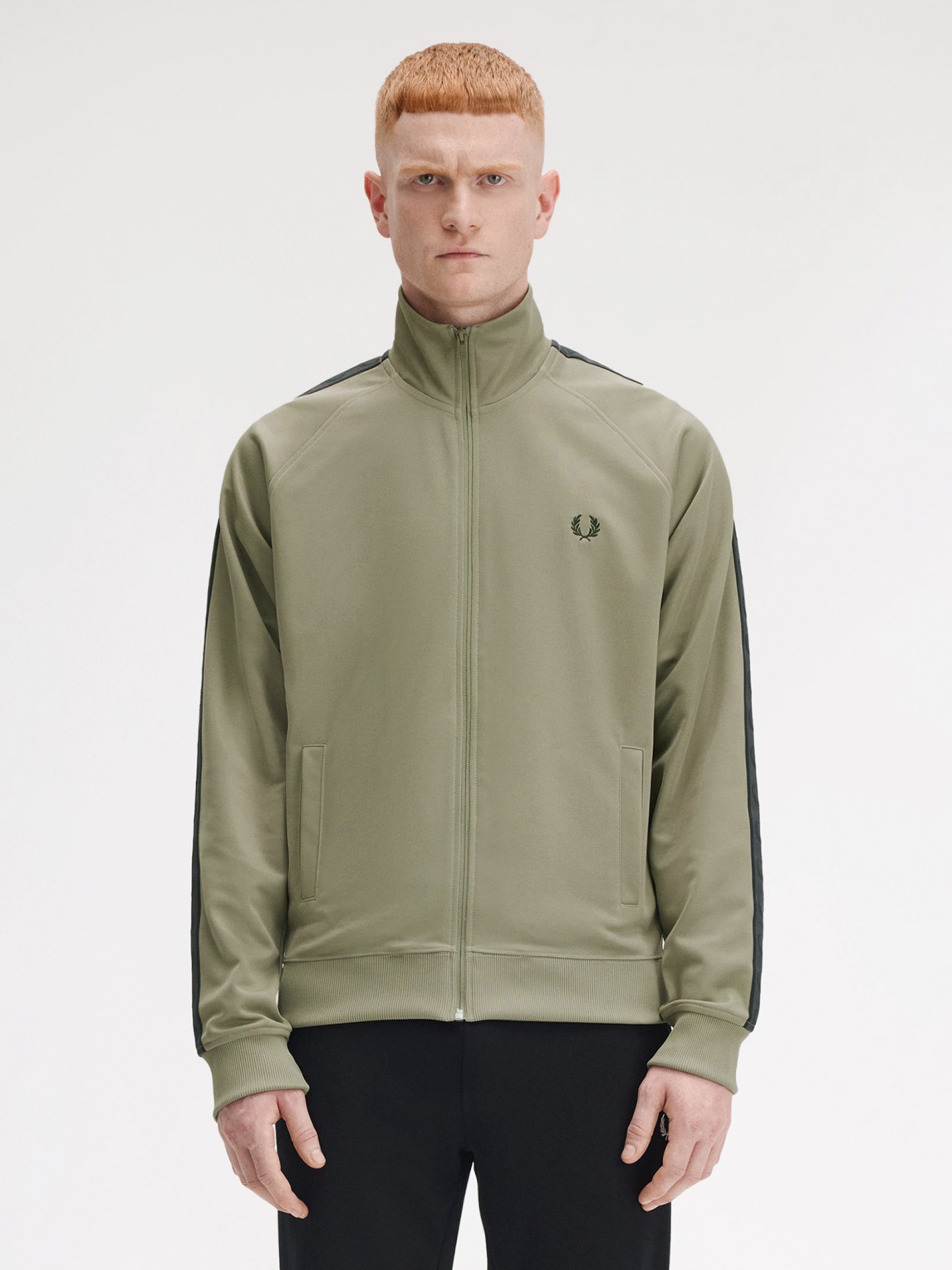 Casaco Fred Perry Contrast Tape Track Verde e Cinzento