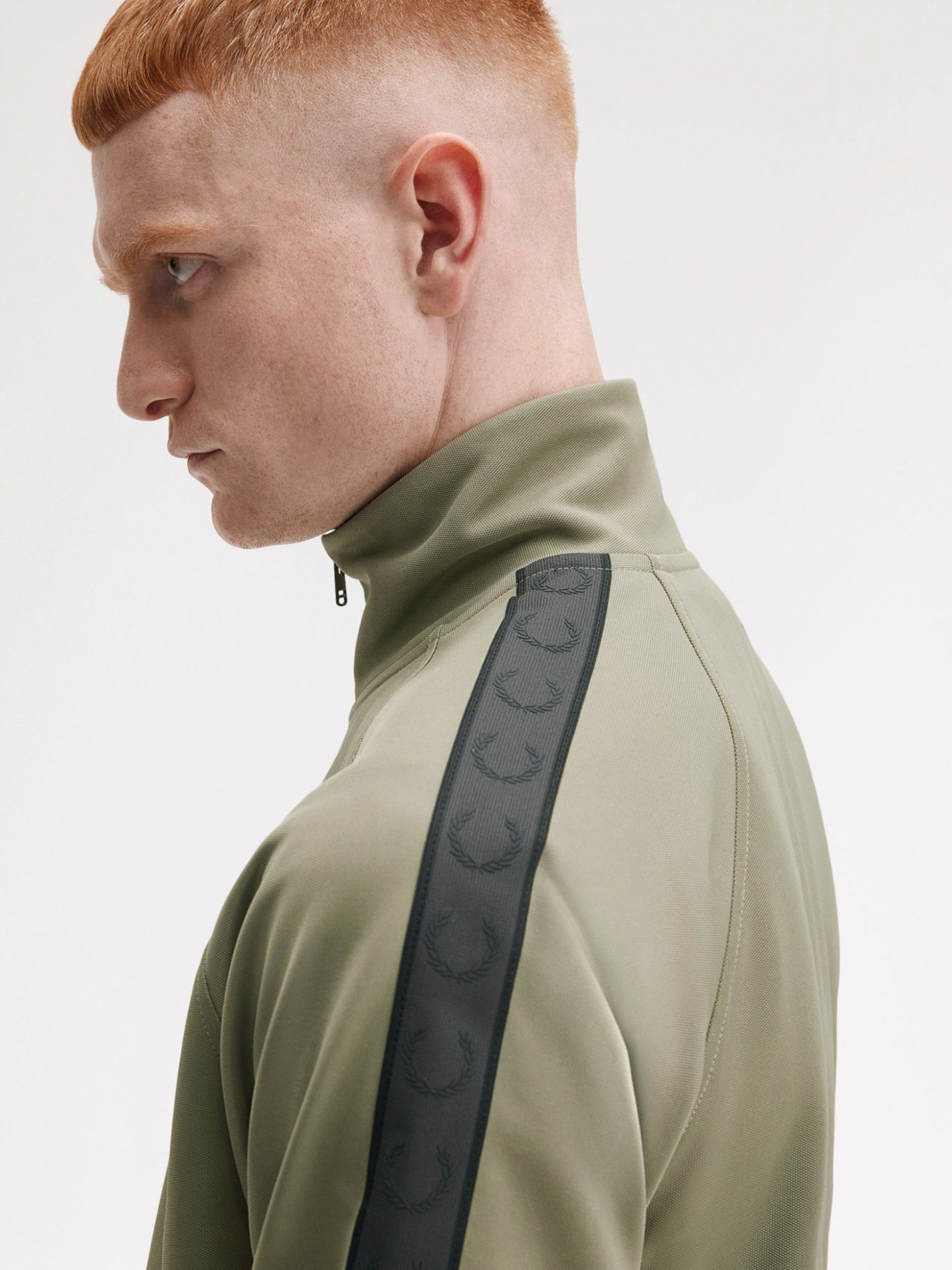 Casaco Fred Perry Contrast Tape Track Verde e Cinzento