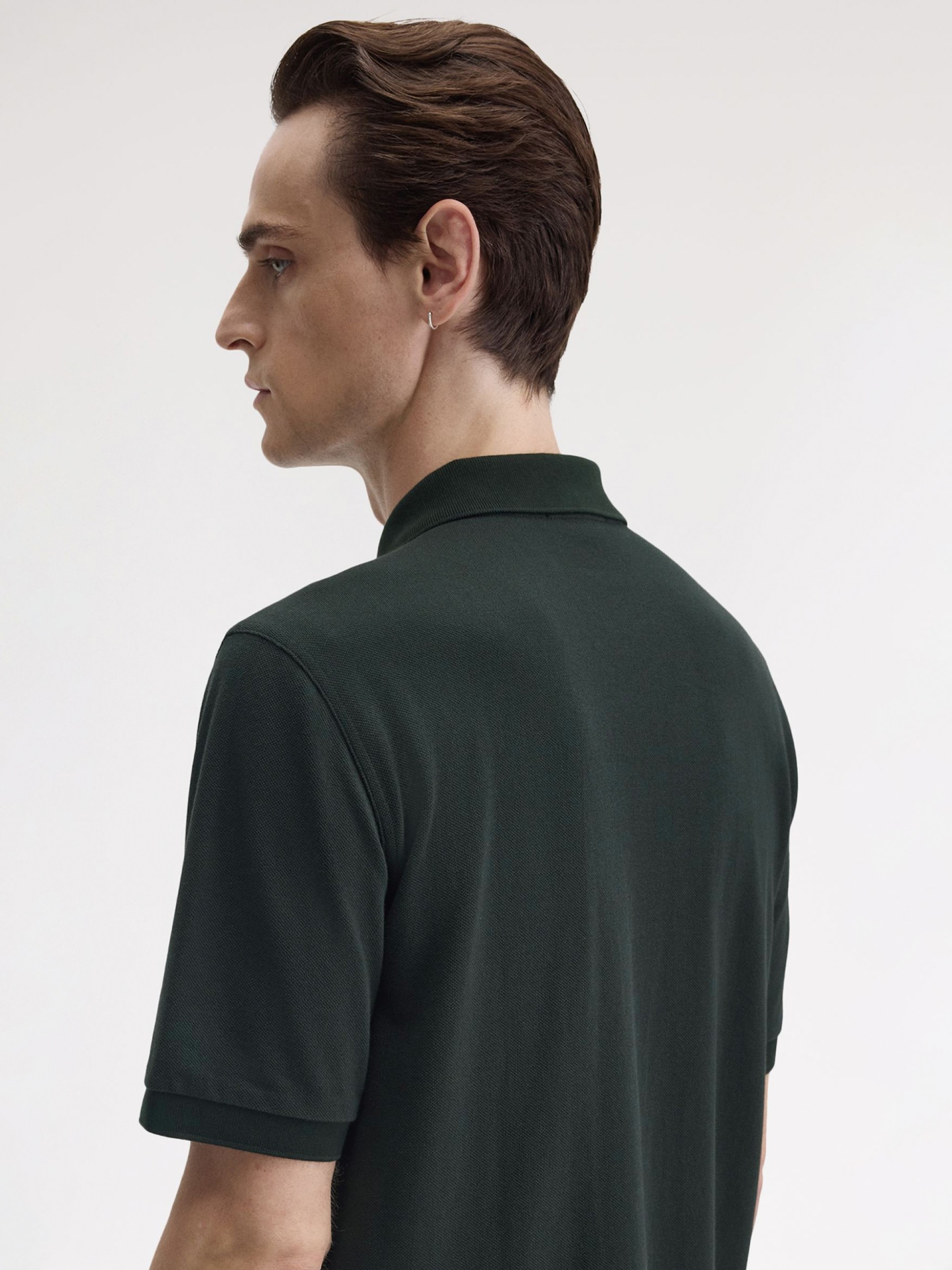 Camisa Polo Fred Perry Chenille Tape Verde
