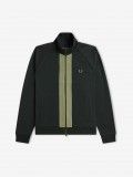 Chaqueta Fred Perry Chenille Tape Track Verde