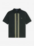 Fred Perry Chenille Tape Green Polo Shirt