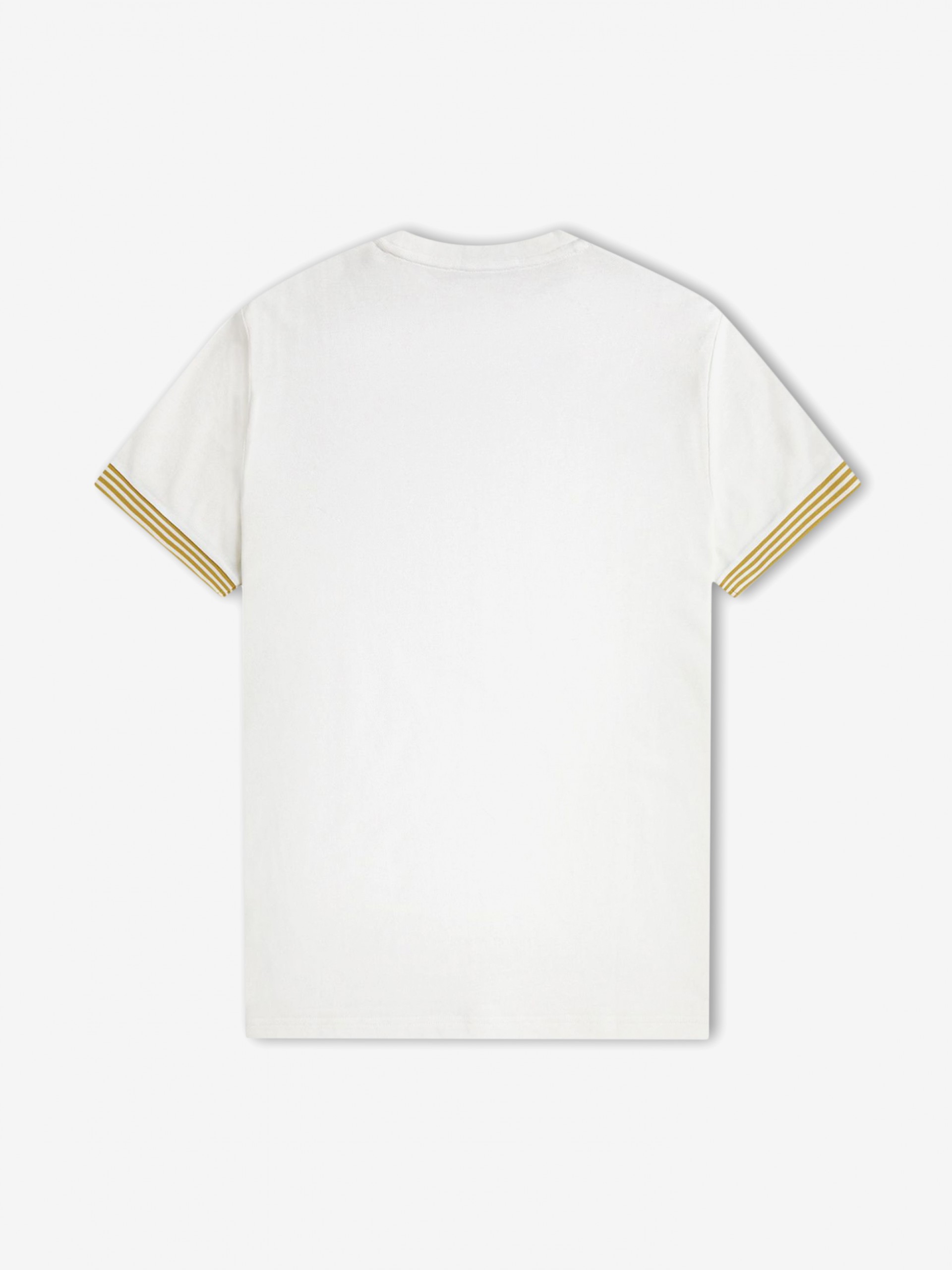 T-shirt Fred Perry Striped Cuff Branca