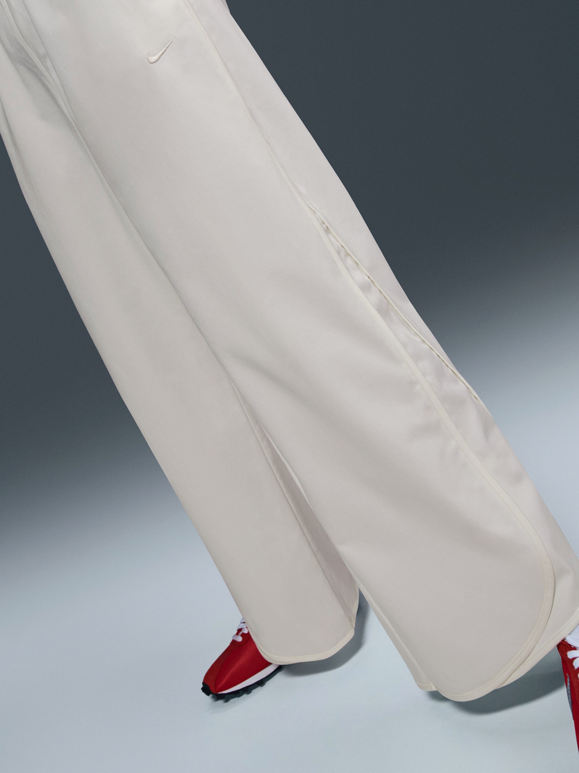 Pantalones Nike Sportswear Collection Mid-Rise Twill Blancos Para Mujer