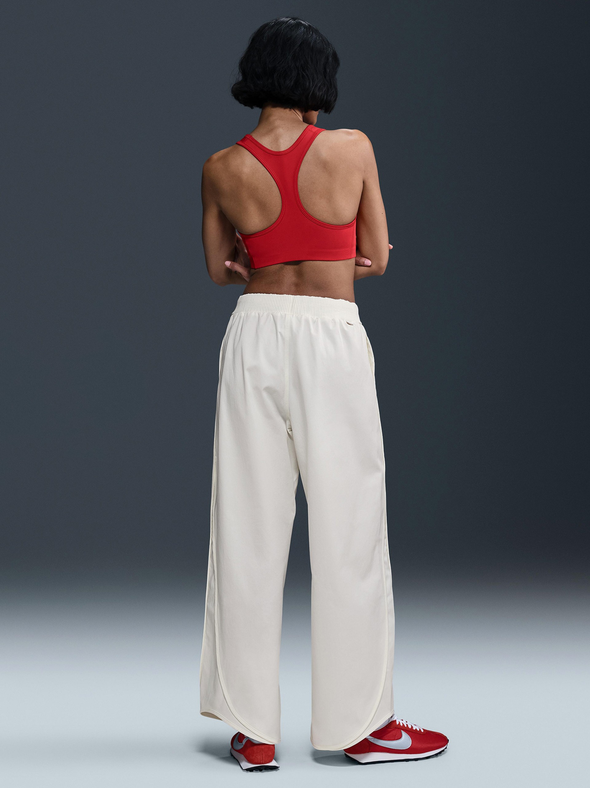 Pantalones Nike Sportswear Collection Mid-Rise Twill Blancos Para Mujer