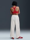 Nike Sportswear Collection Mid-Rise Twill White Trousers For Women