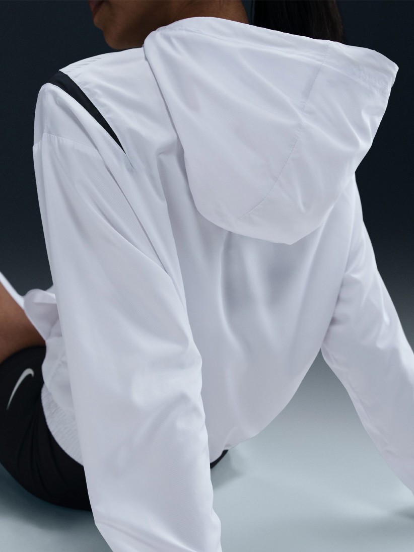 Casaco com Capuz Nike Sportswear Classic Loose Proteo UV Branco Para Mulher