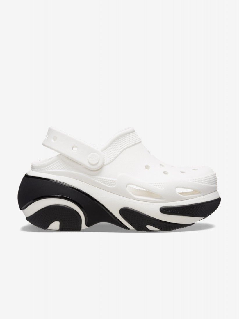 Sandlias Crocs Clog Bubble Crush Brancas