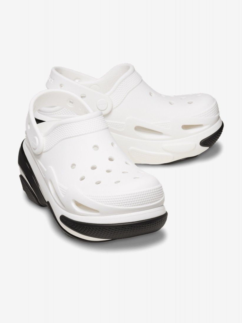 Sandlias Crocs Clog Bubble Crush Brancas