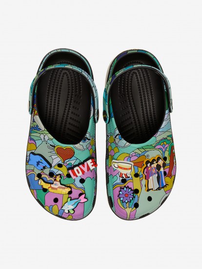 Crocs Classic The Beatles Love Black and Multicolour Sandals