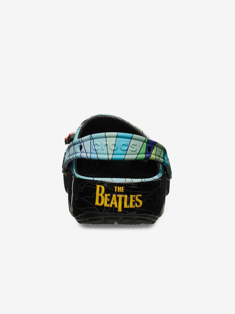 Sandlias Crocs Classic The Beatles Love Pretas e Multicor