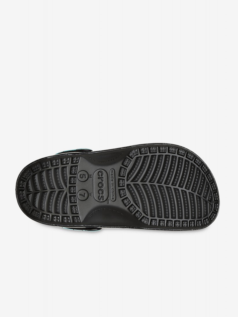 Sandlias Crocs Classic The Beatles Love Pretas e Multicor