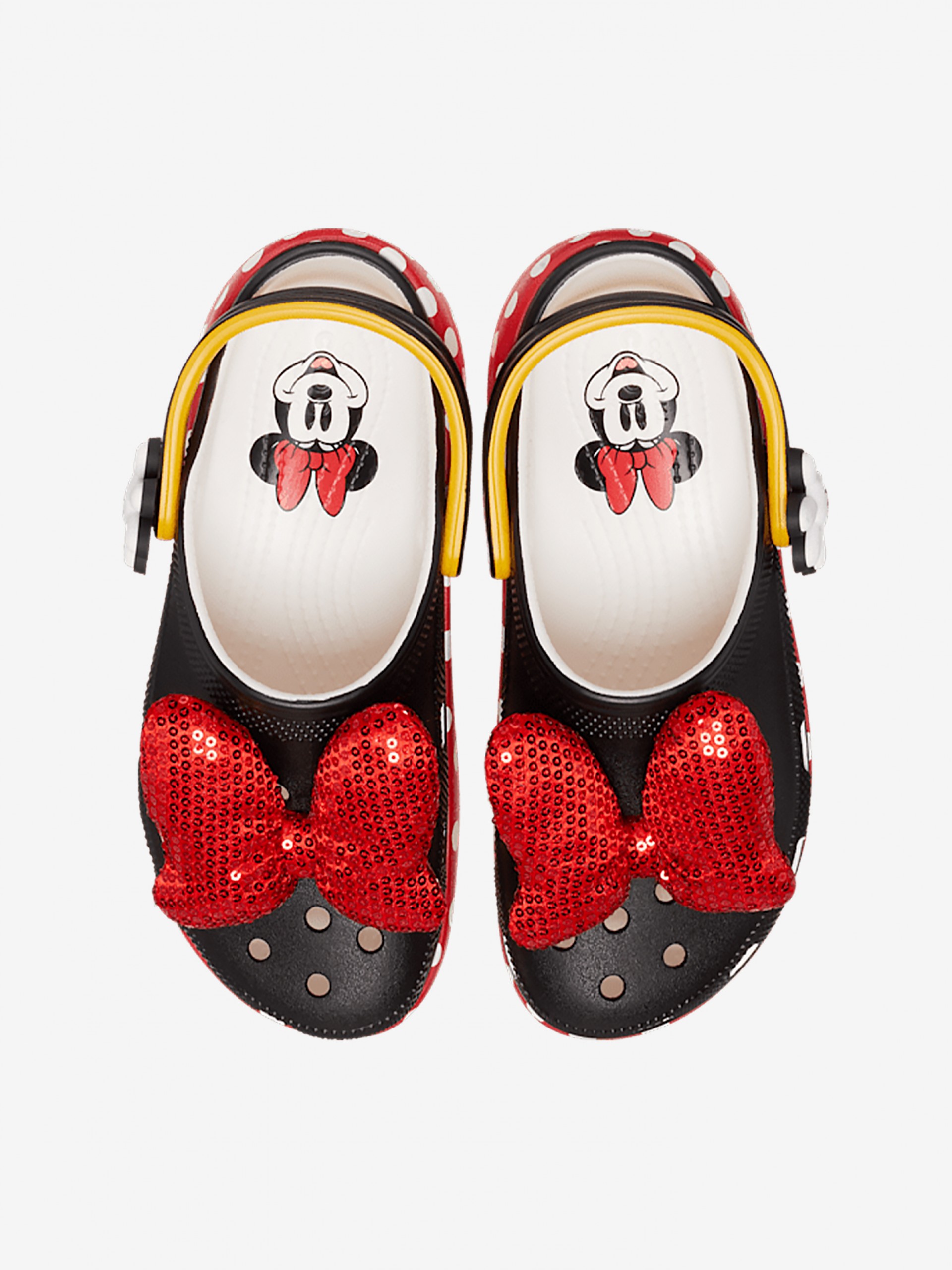 Crocs Classic Minnie Mouse Platform Black and Red Sandals