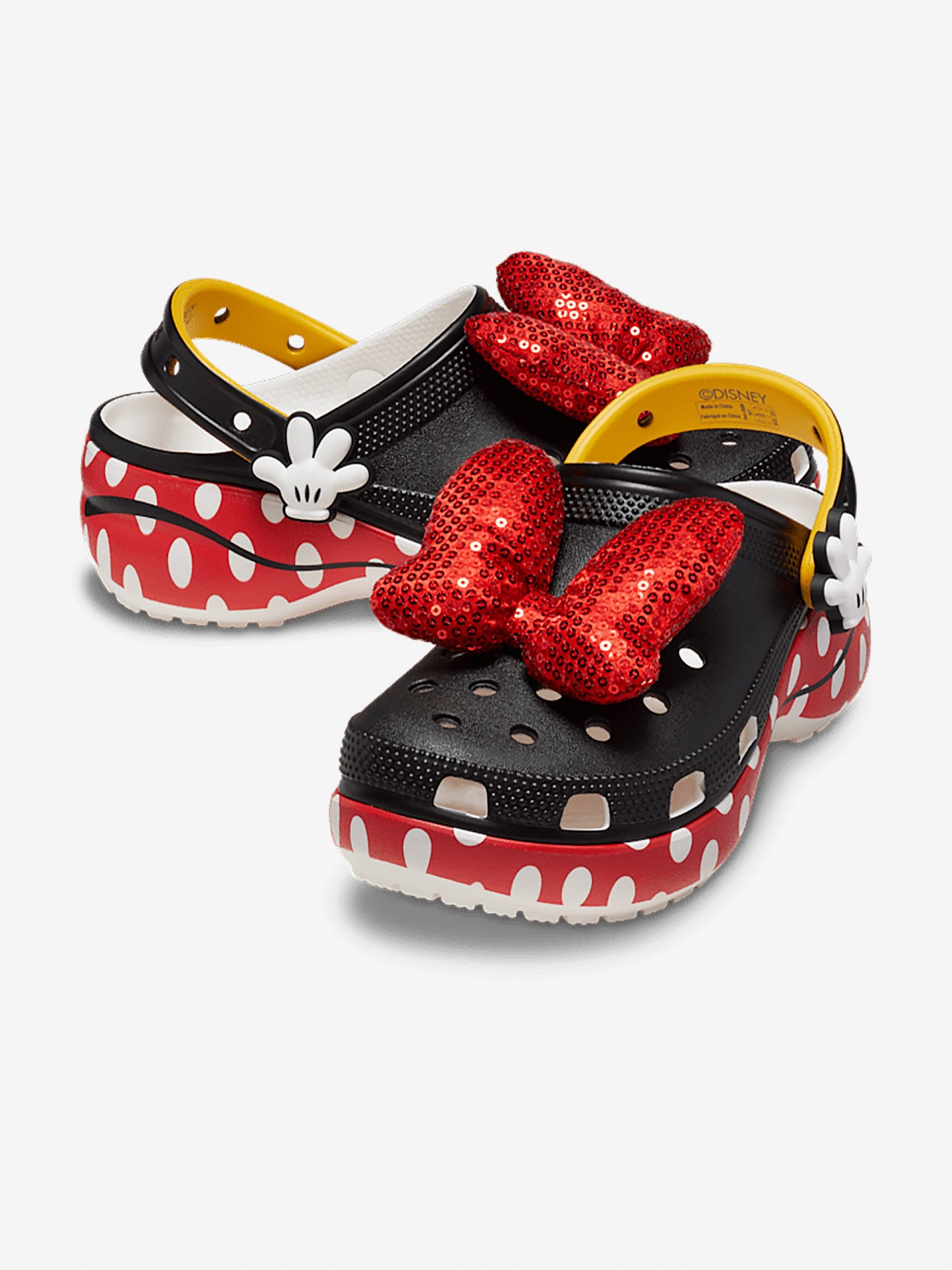 Crocs Classic Minnie Mouse Platform Black and Red Sandals