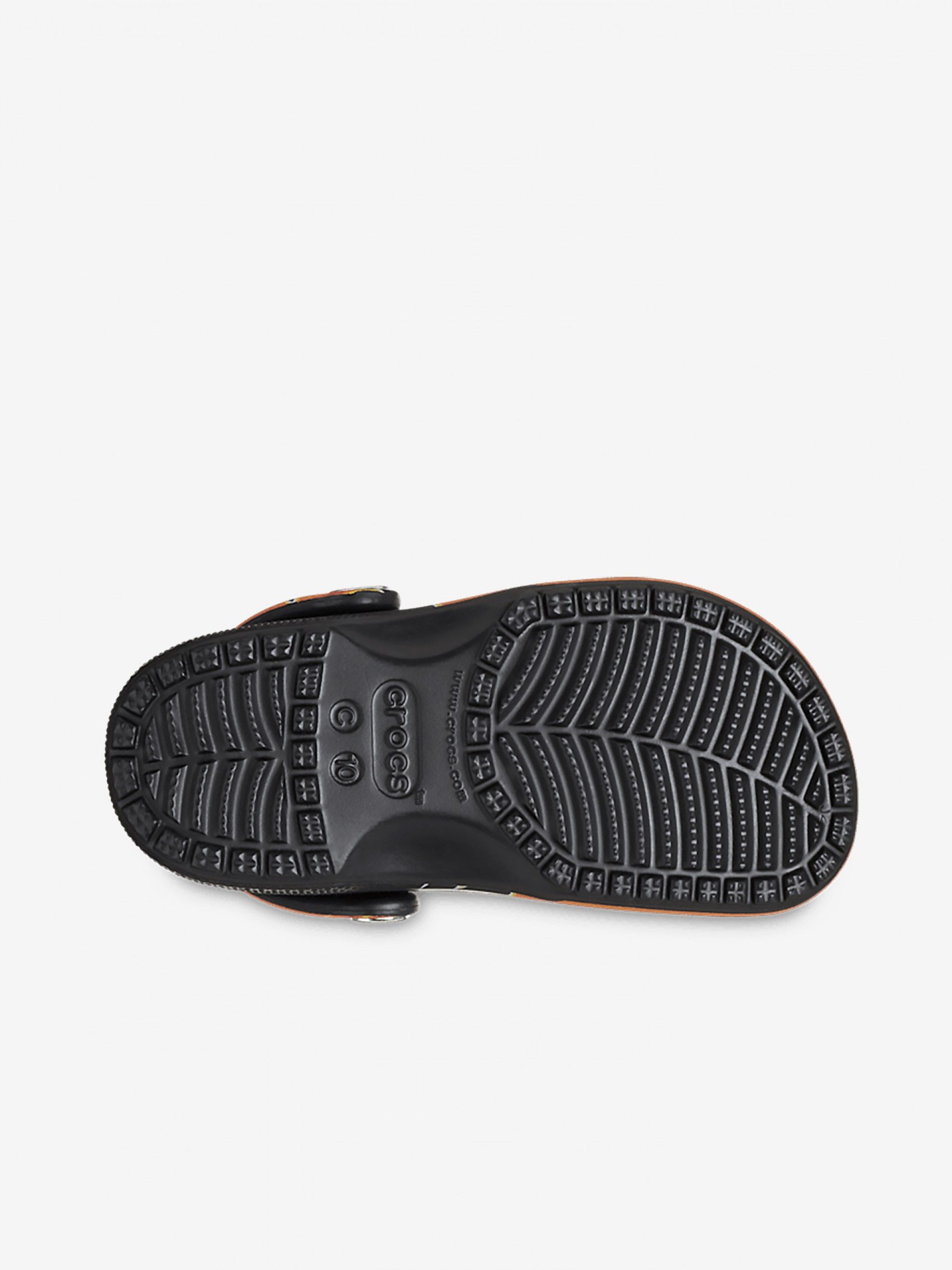 Crocs Classic Flames Toddler Black and Orange Sandals