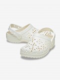 Sandlias Crocs Classic Floral Cut Out Brancas