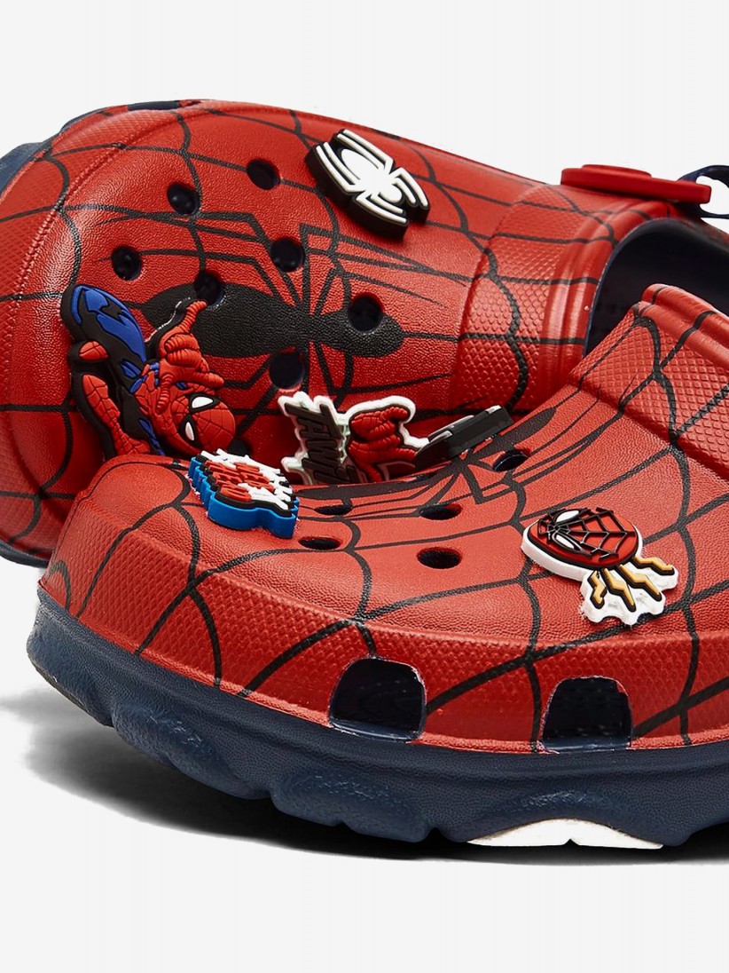 Sandlias Crocs Homem-Aranha All Terrain Kids Vermelhas e Azuis