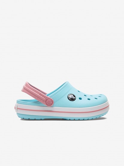 Sandlias Crocs Crocband C Kids Azuis e Rosa