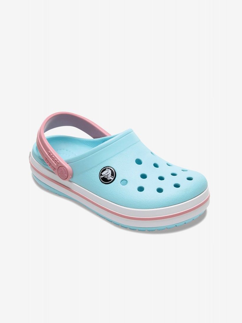 Sandlias Crocs Crocband C Kids Azuis e Rosa