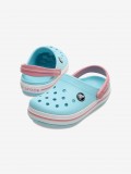 Sandlias Crocs Crocband C Kids Azuis e Rosa