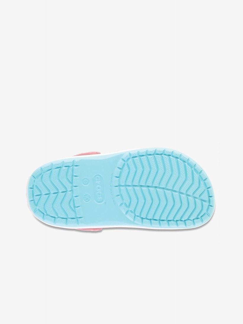 Sandlias Crocs Crocband C Kids Azuis e Rosa