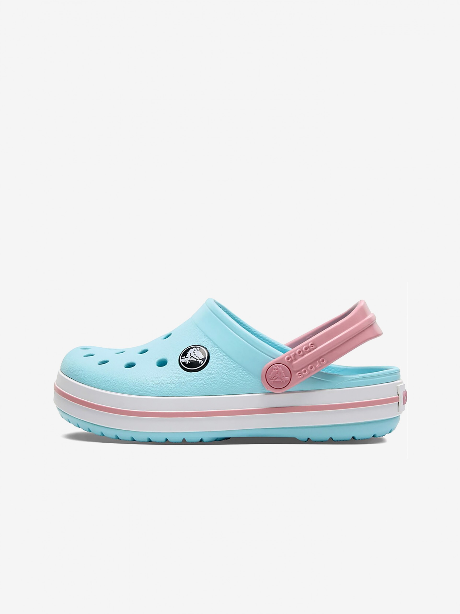 Sandálias Crocs Crocband C Kids Azuis e Rosa