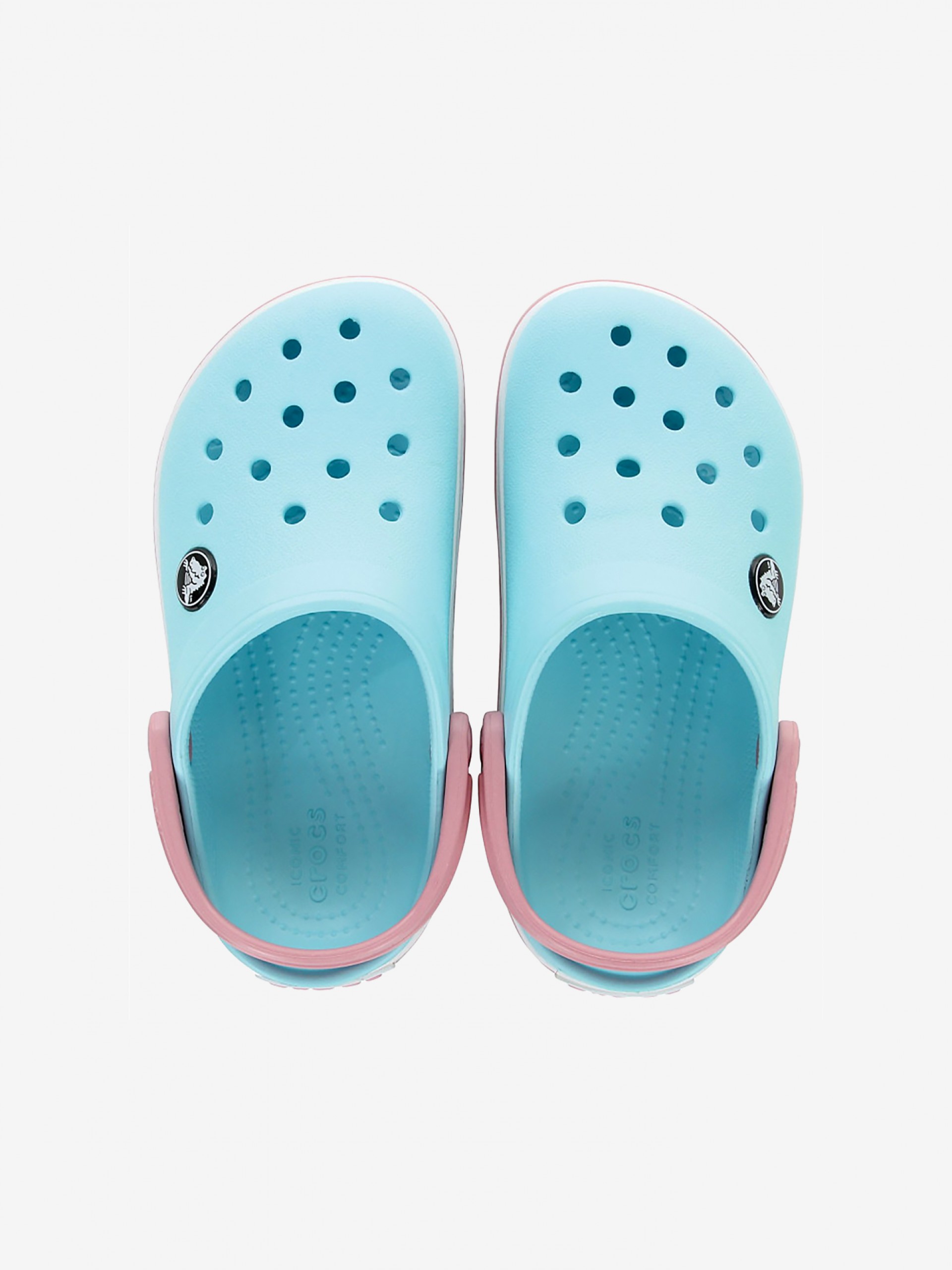 Sandálias Crocs Crocband C Kids Azuis e Rosa