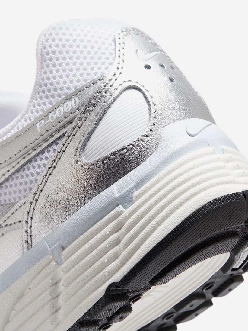 Nike P-6000 Silver and White Sneakers For Women