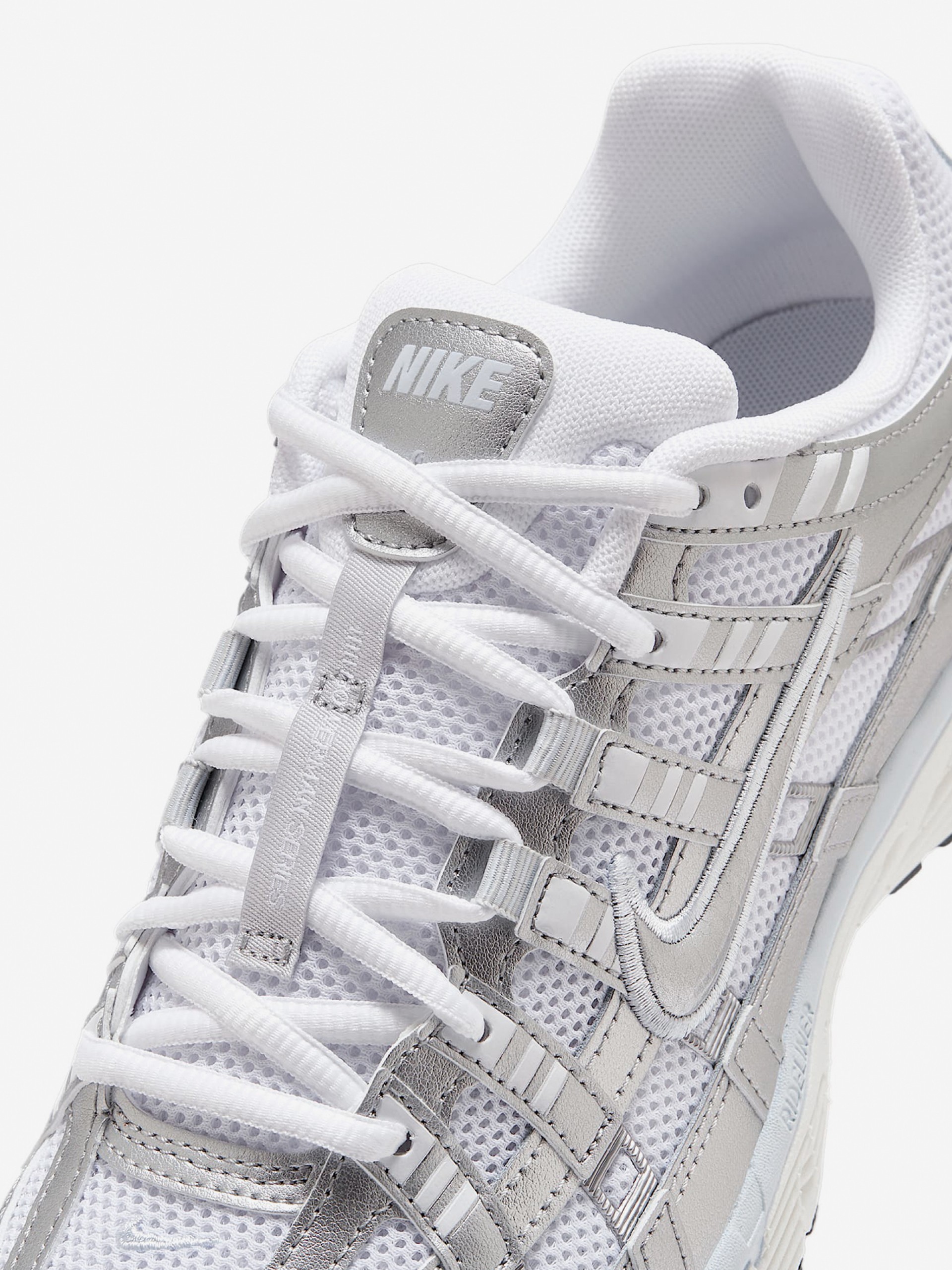 Nike P-6000 Silver and White Sneakers For Women