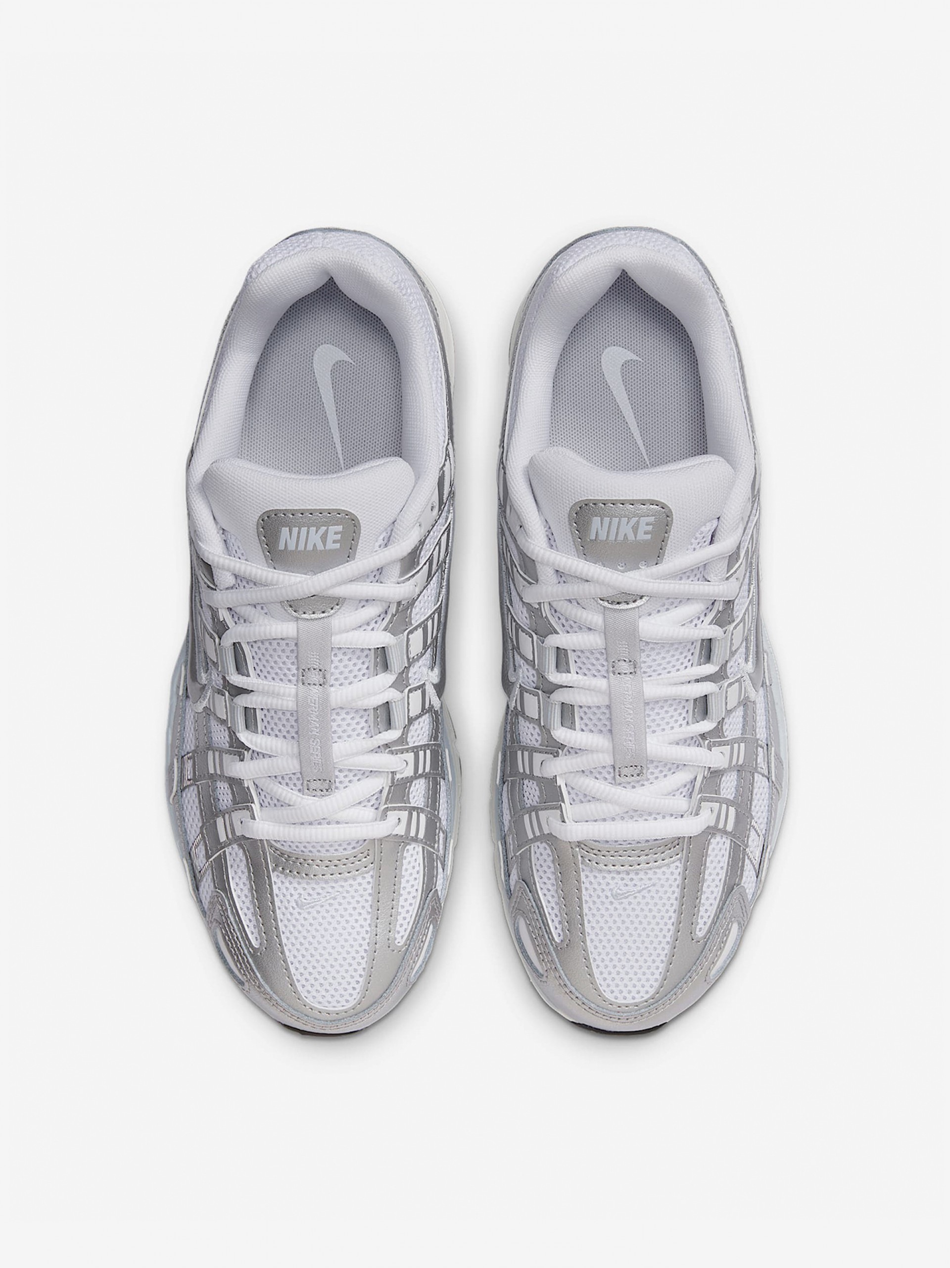 Nike P-6000 Silver and White Sneakers For Women