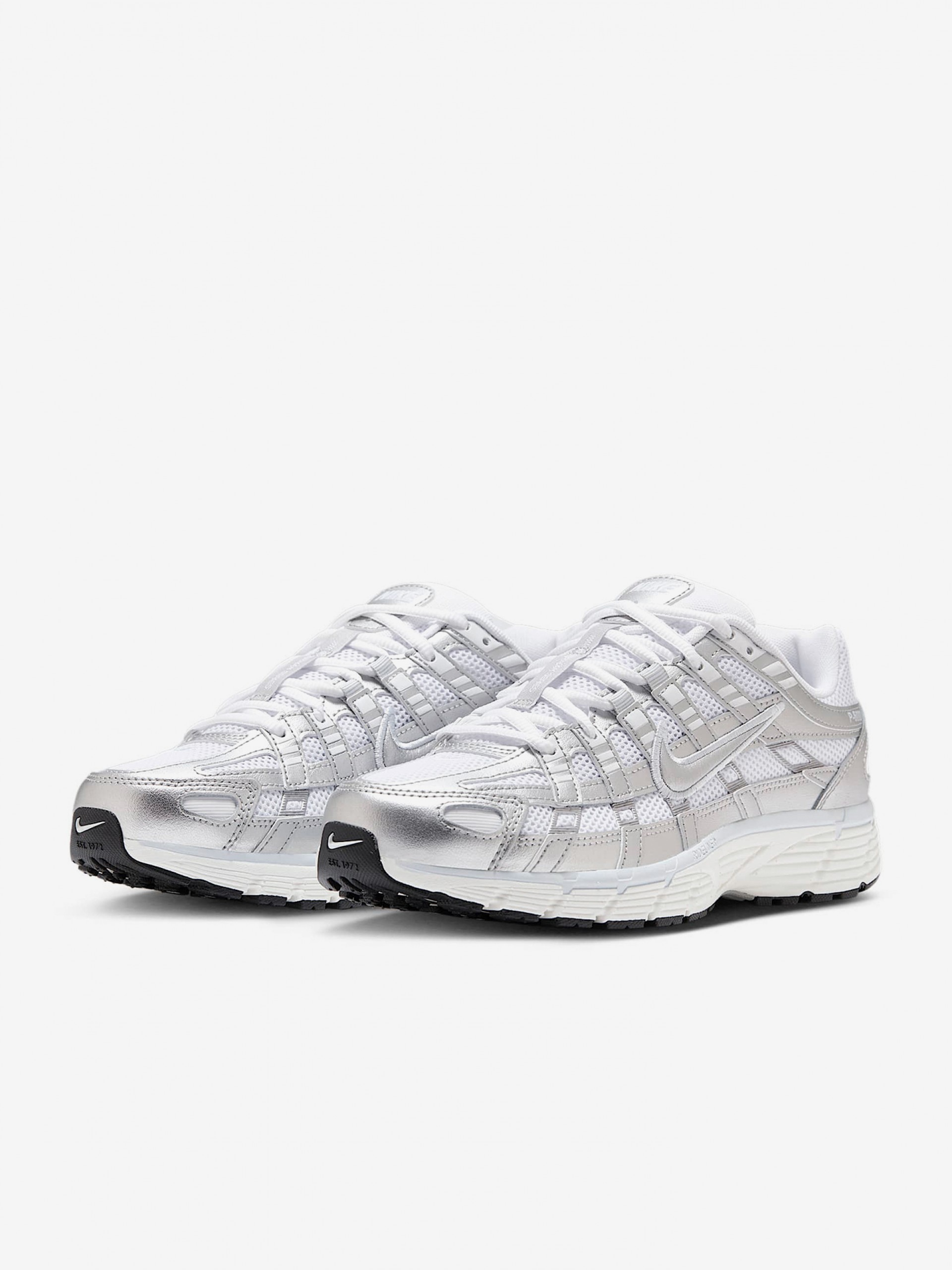 Nike P-6000 Silver and White Sneakers For Women