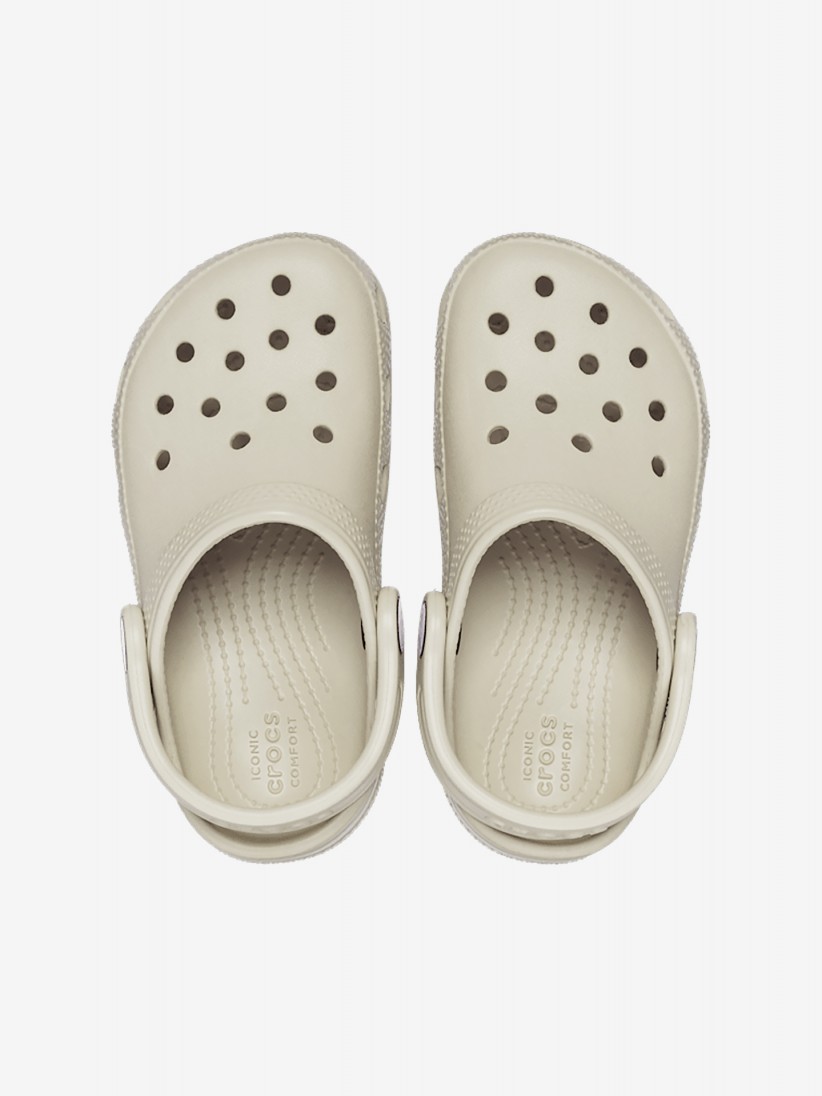 Sandlias Crocs Classic Toddler Bege