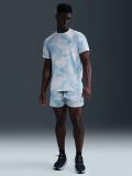 Camiseta de Running Nike Division Breathe Dri-FIT Azul y Blanca Estampada Para Hombre