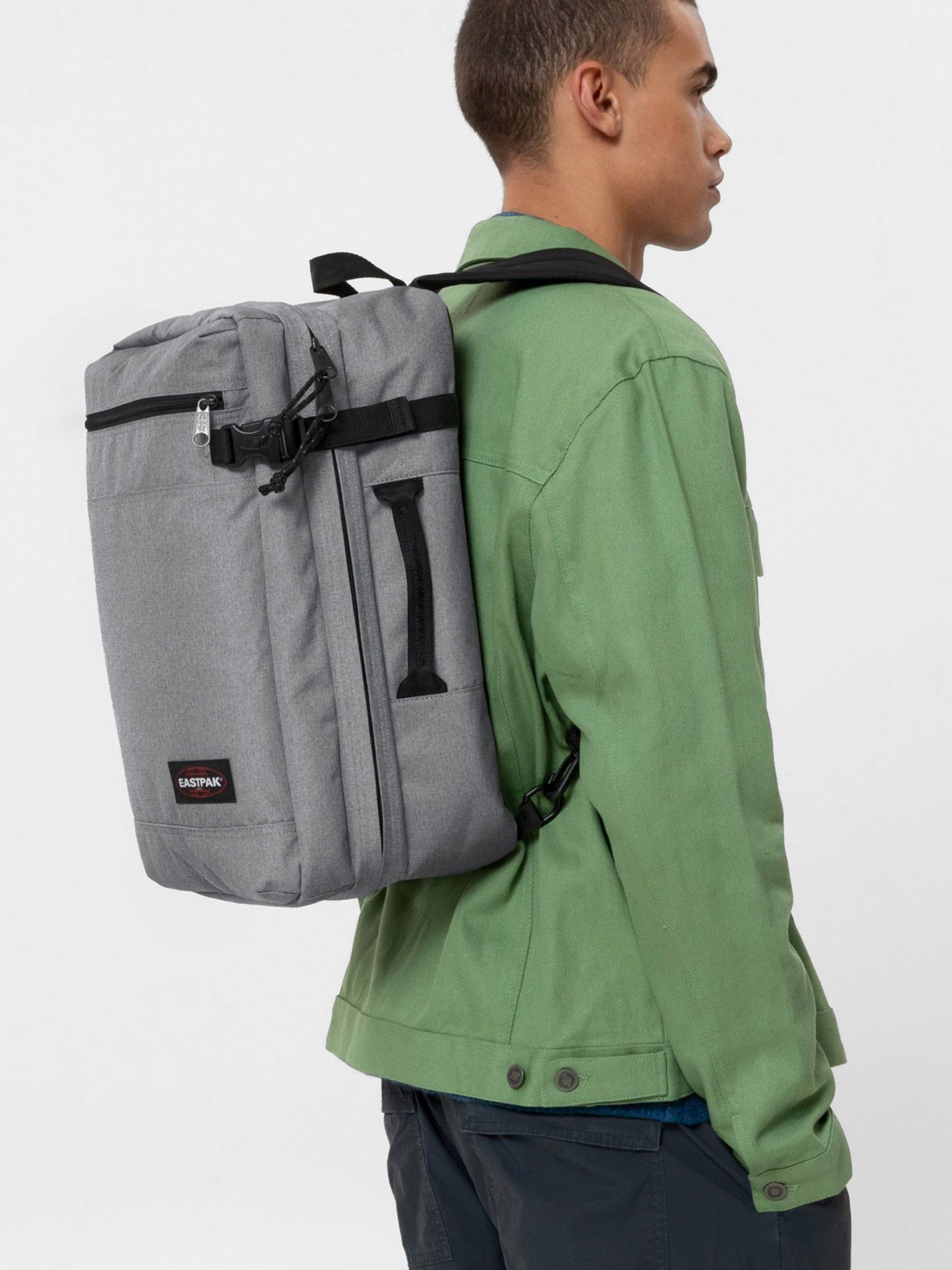 Mochila de Viaje Eastpak Transit'R Pack Gris y Negra