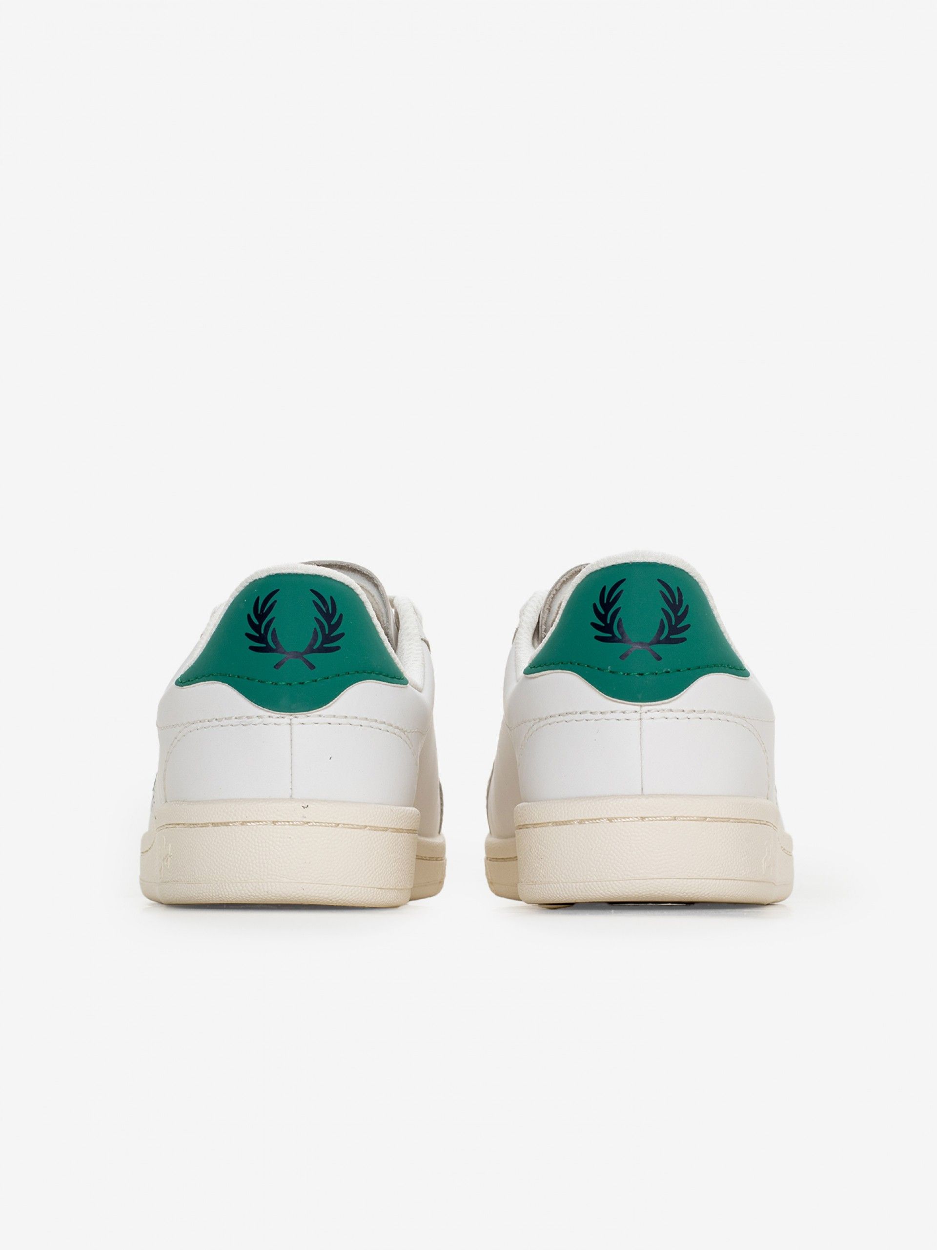 Zapatillas Fred Perry B721 De Piel Blancas y Verdes