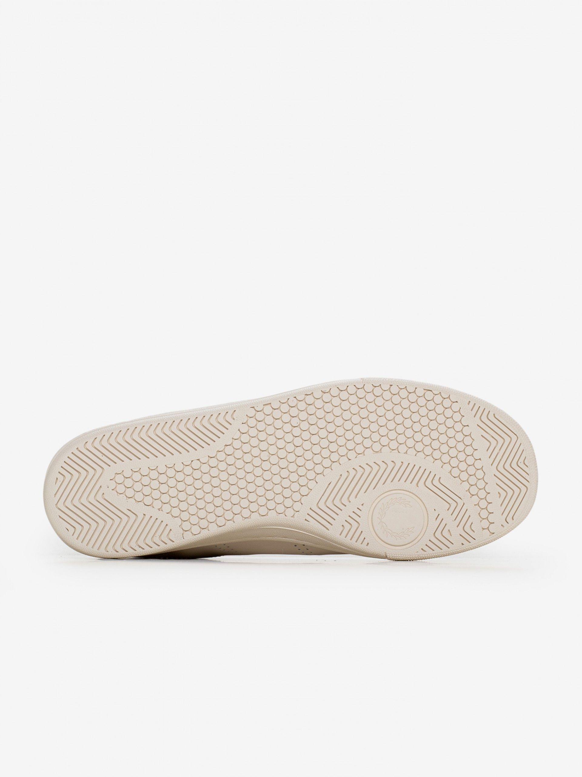 Sapatilhas Fred Perry B721 Em Pele Bege e Azuis