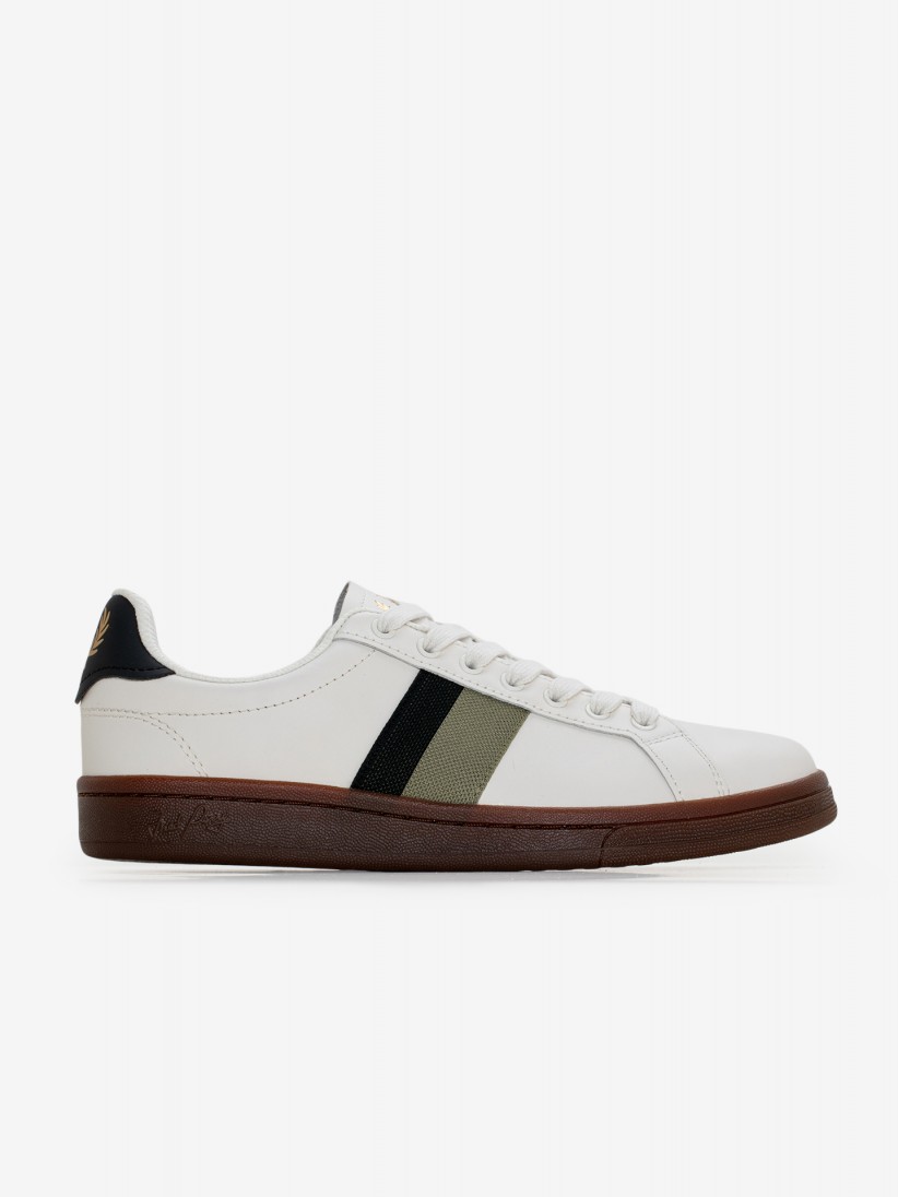 Sapatilhas Fred Perry B721 B9302 Em Pele Brancas