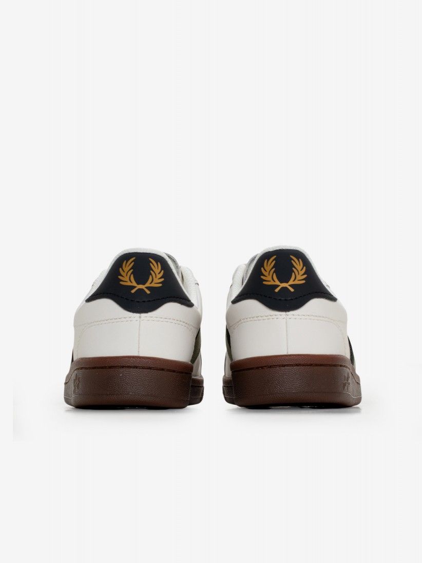 Sapatilhas Fred Perry B721 B9302 Em Pele Brancas