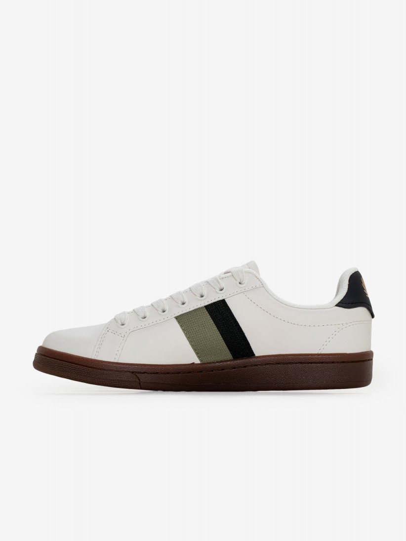 Sapatilhas Fred Perry B721 B9302 Em Pele Brancas