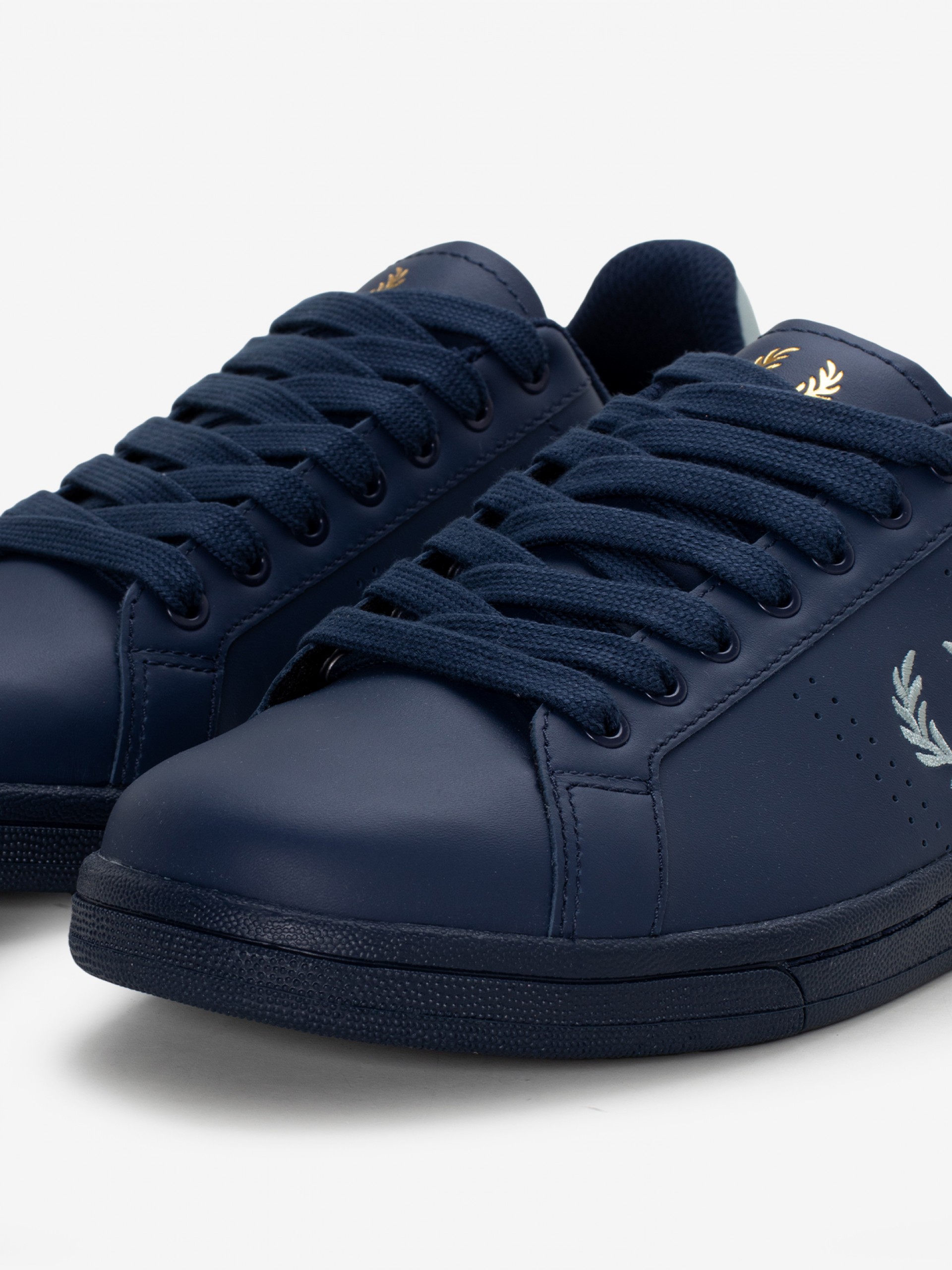 Sapatilhas Fred Perry B721 Em Pele Azuis