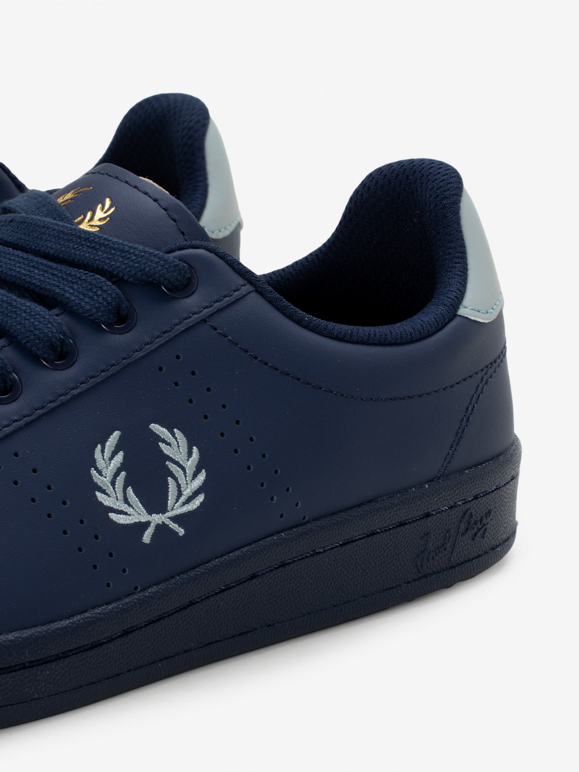 Sapatilhas Fred Perry B721 Em Pele Azuis