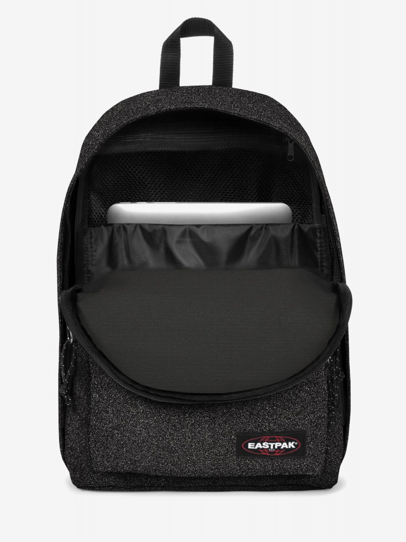 Mochila Escolar Eastpak Out Of Office Preta Brilhante