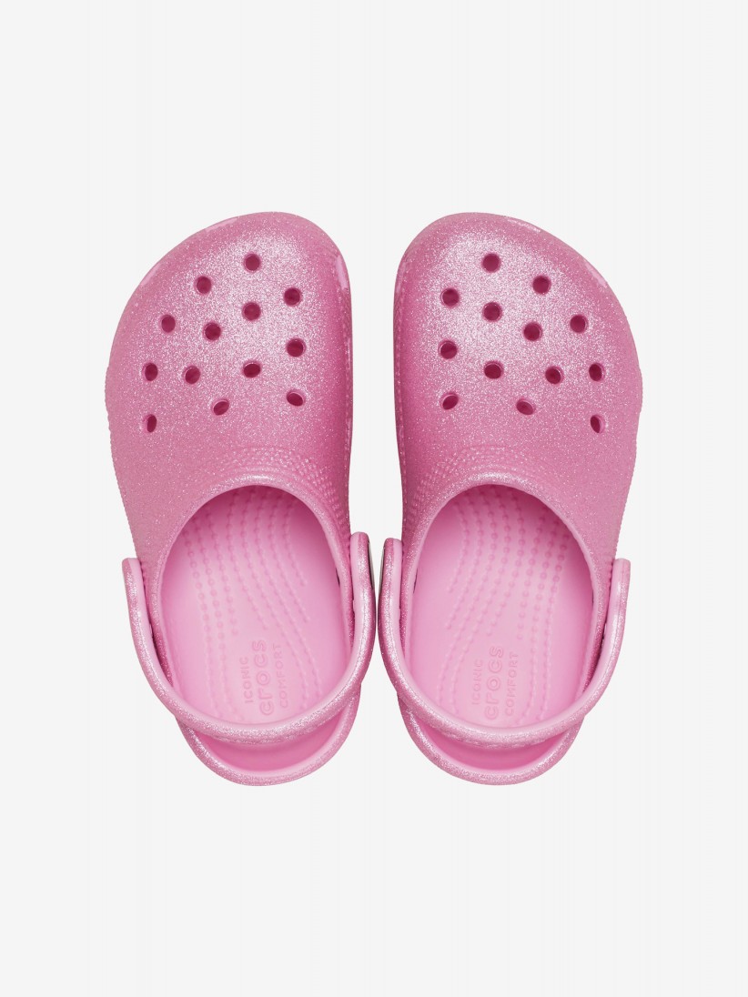 Sandlias Crocs Classic Kids Rosa Brilhante