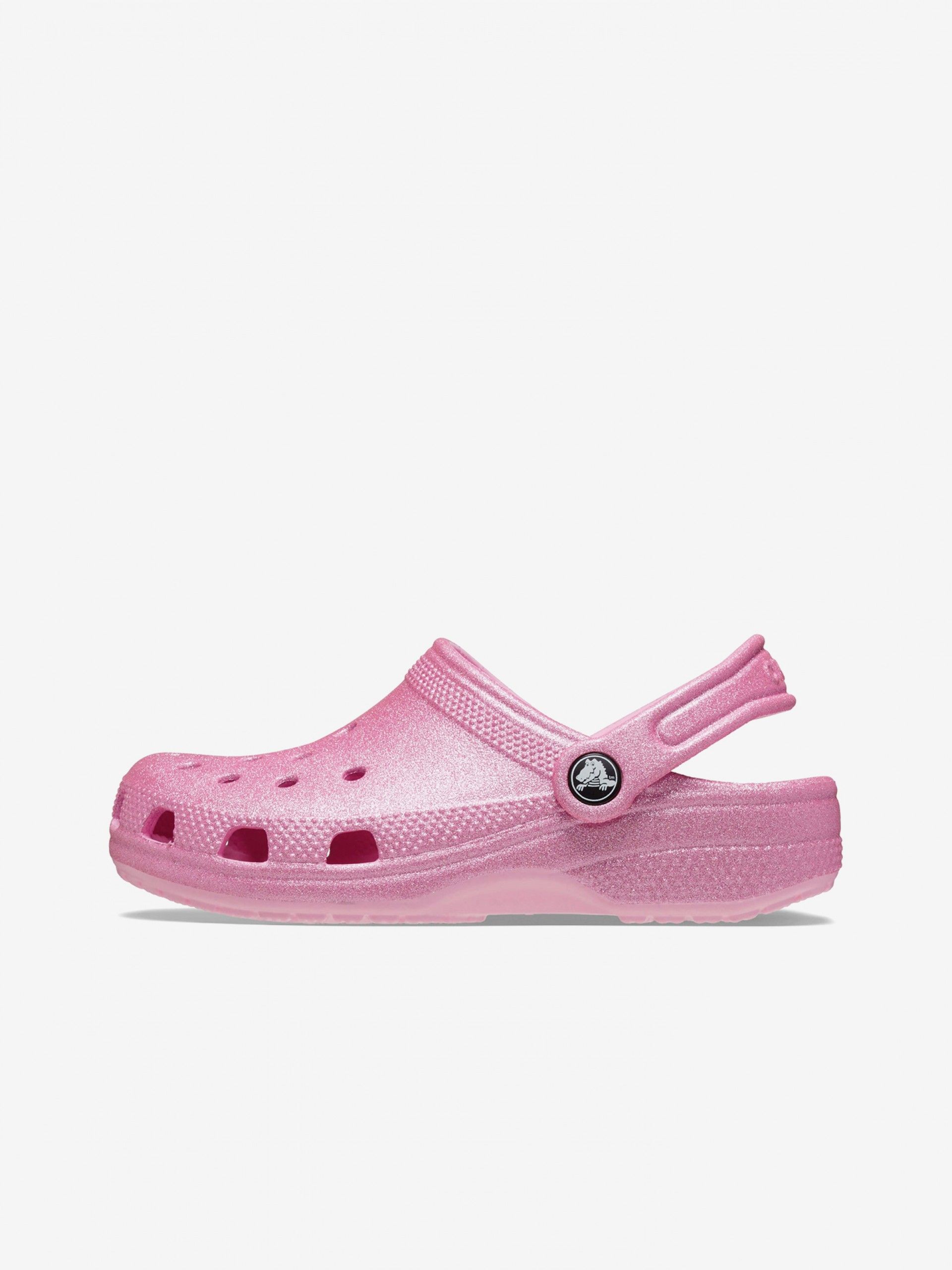 Crocs Classic Kids Pink Glitter Sandals