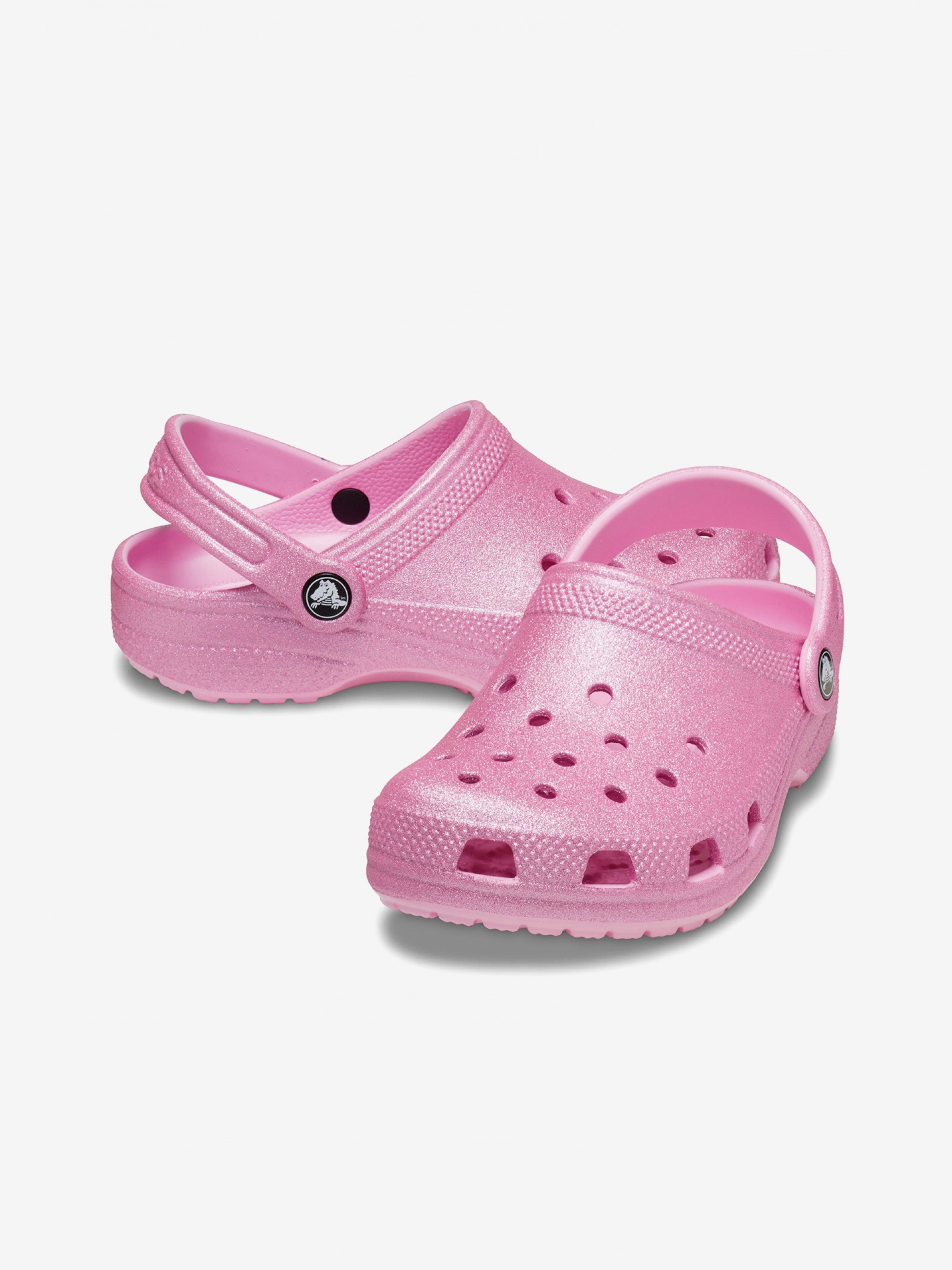 Crocs Classic Kids Pink Glitter Sandals
