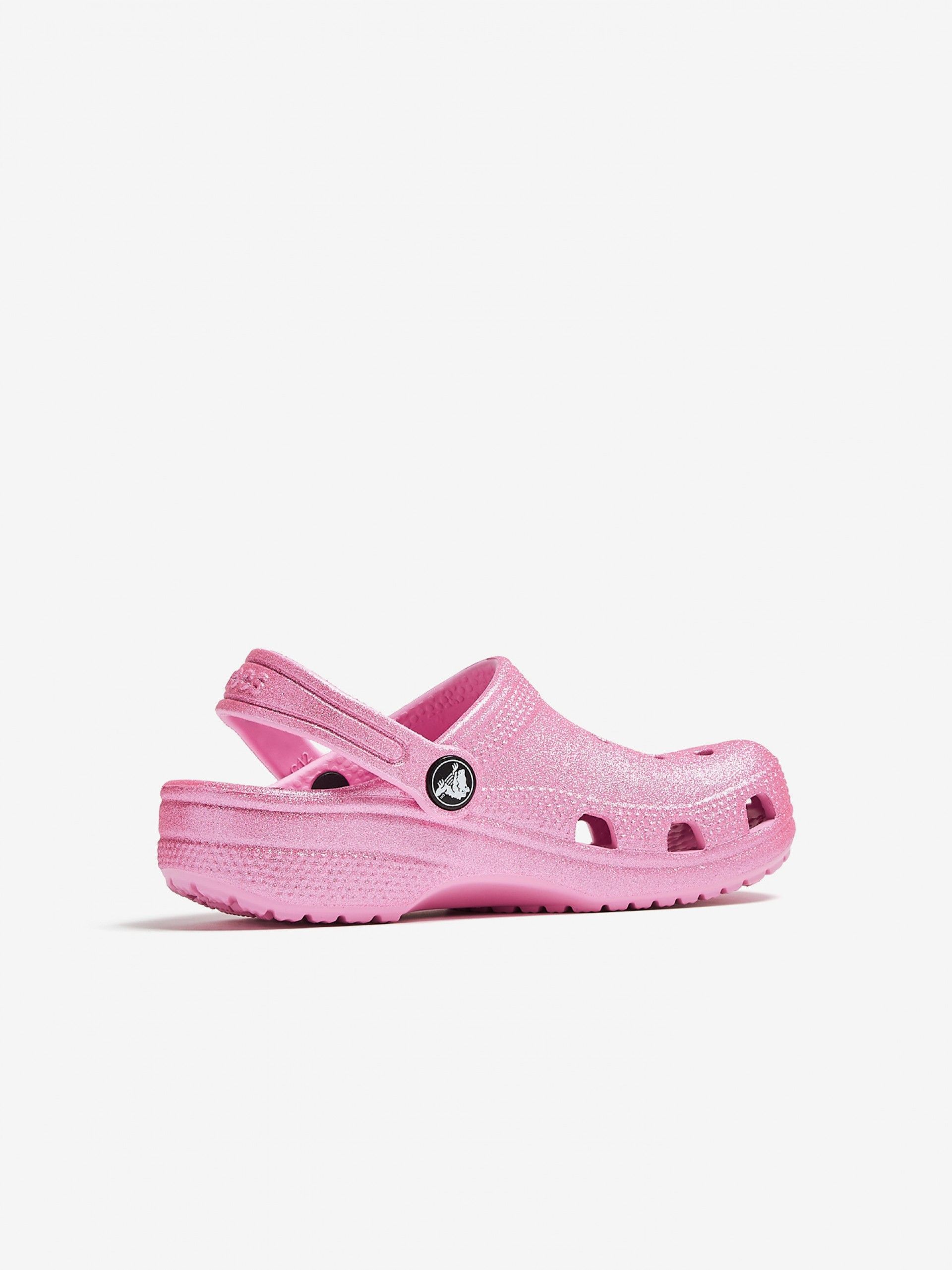 Crocs Classic Kids Pink Glitter Sandals