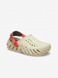 Sandlias Crocs Clog Echo Bege e Laranja