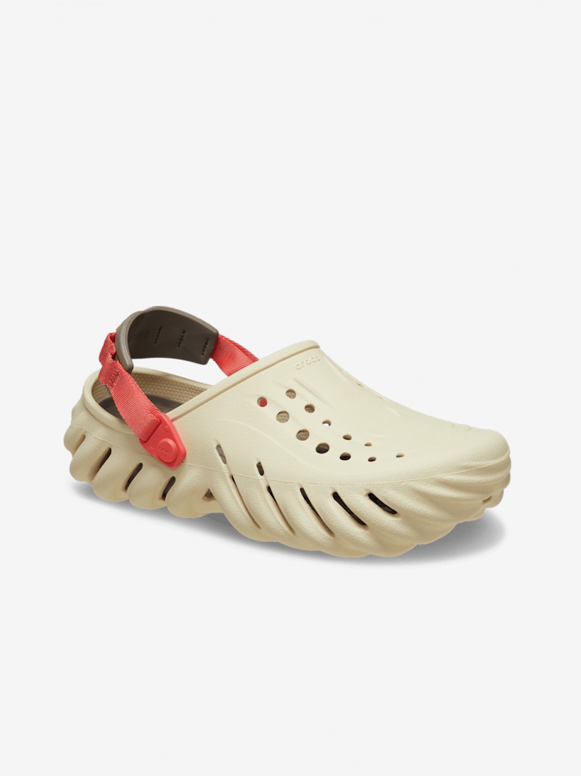 Sandálias Crocs Clog Echo Bege e Laranja