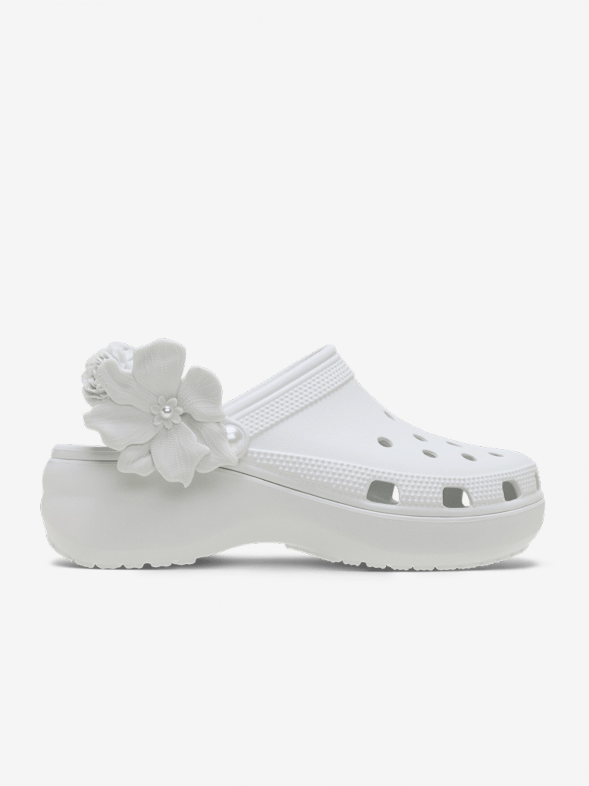 Crocs Classic Platform Bouquet White Sandals