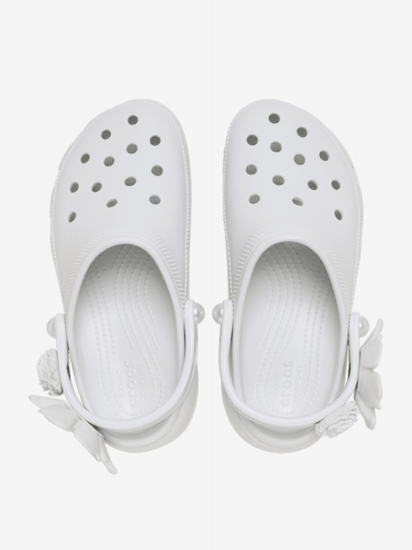 Sandálias Crocs Classic Platform Bouquet Brancas Sandálias Crocs Classic Platform Bouquet Brancas