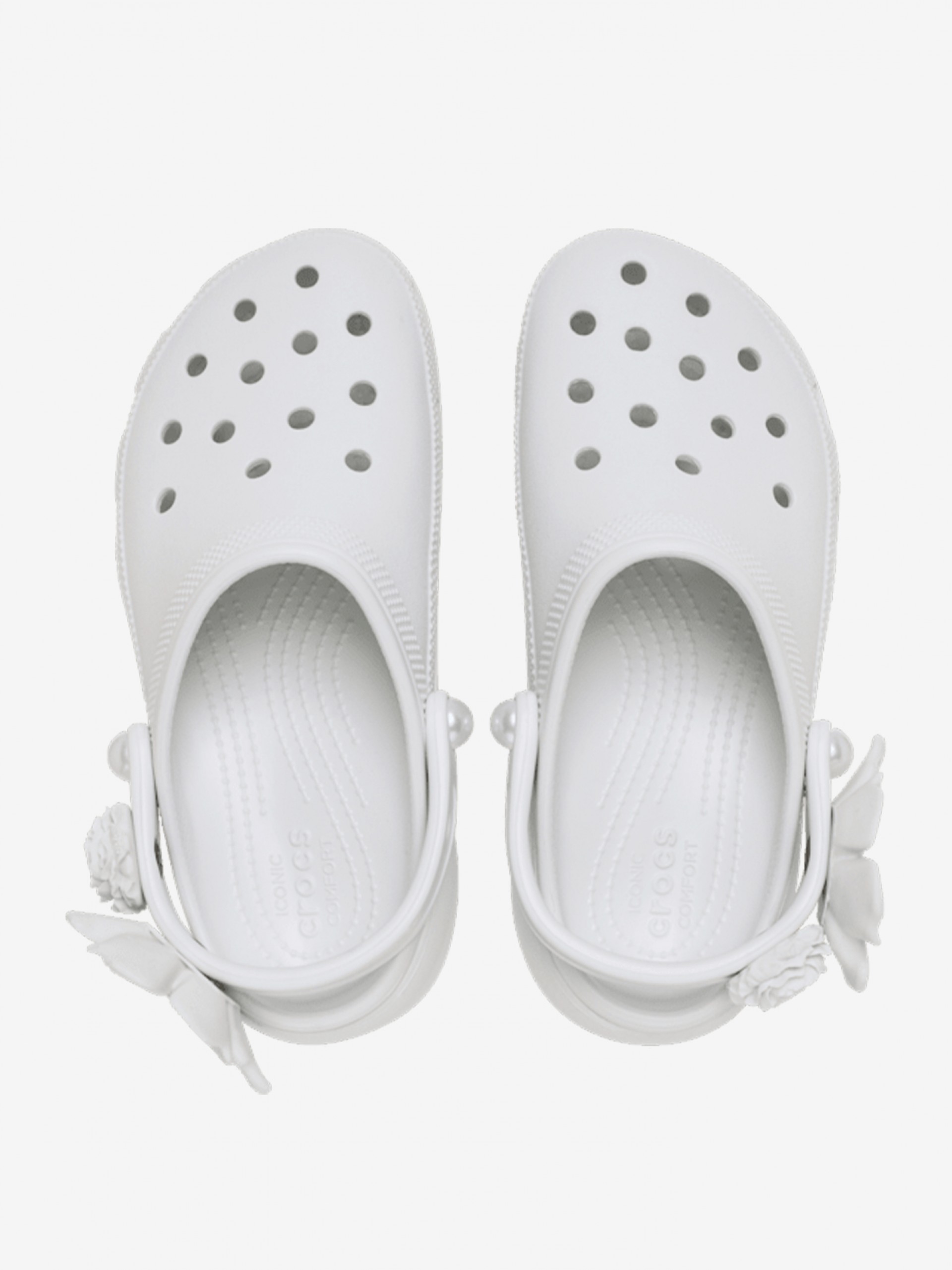 Crocs Classic Platform Bouquet White Sandals